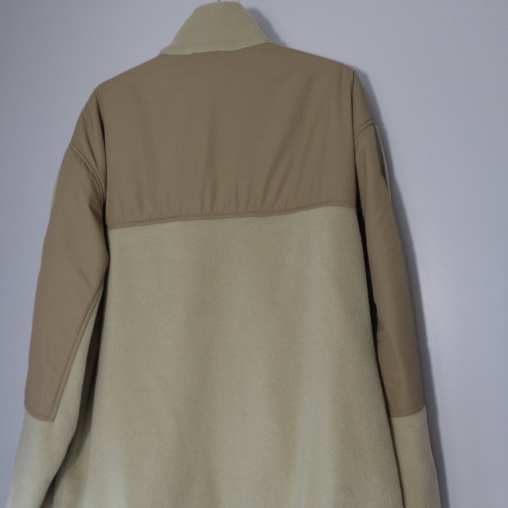 Chaps Men's Beige Full Zip Fleece Drawcord Hem Pockets Warm Jacket Size XL - Picture 2 of 7